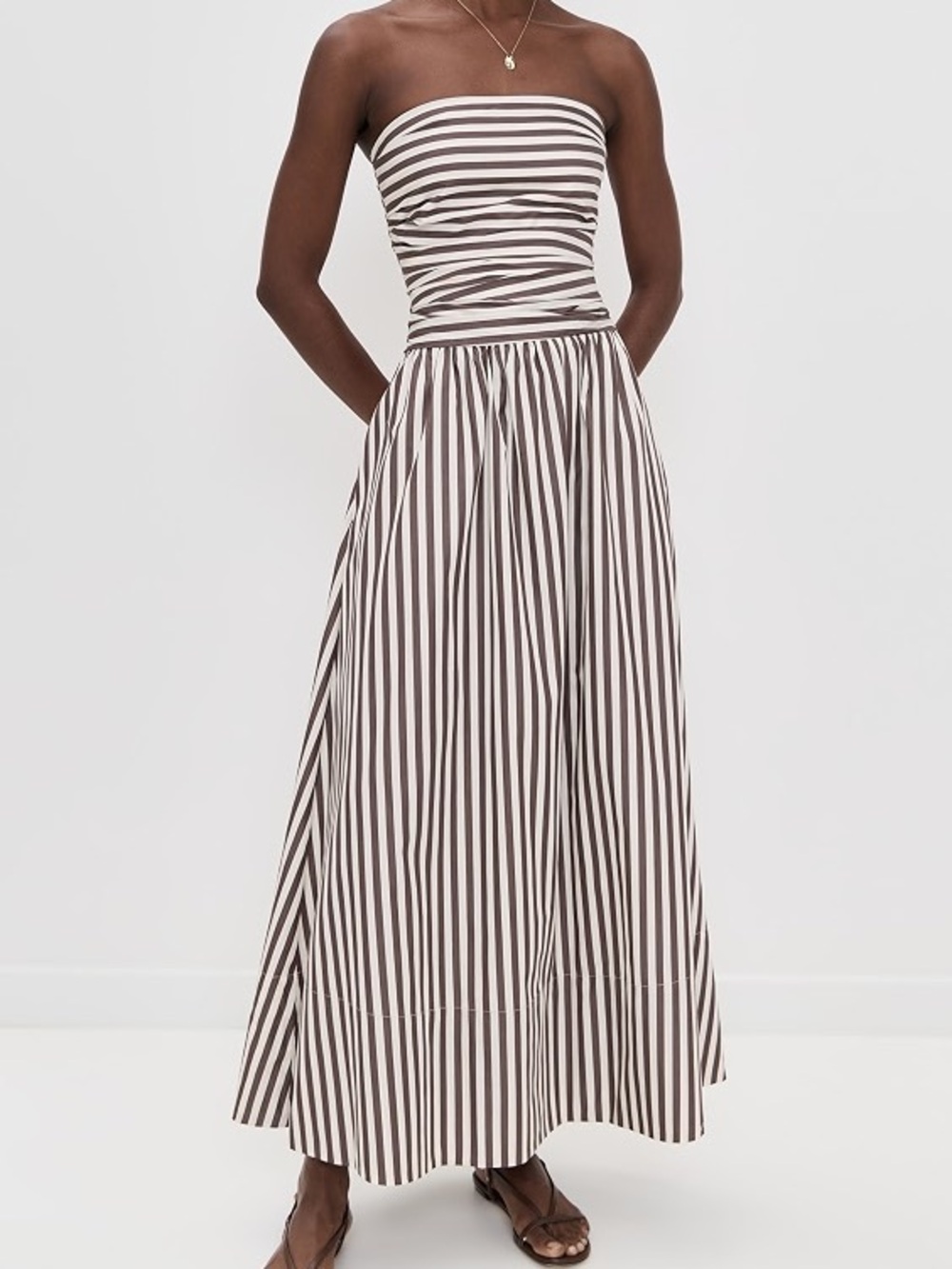 Faithfull the Brand Vera Choc Stripe Dress